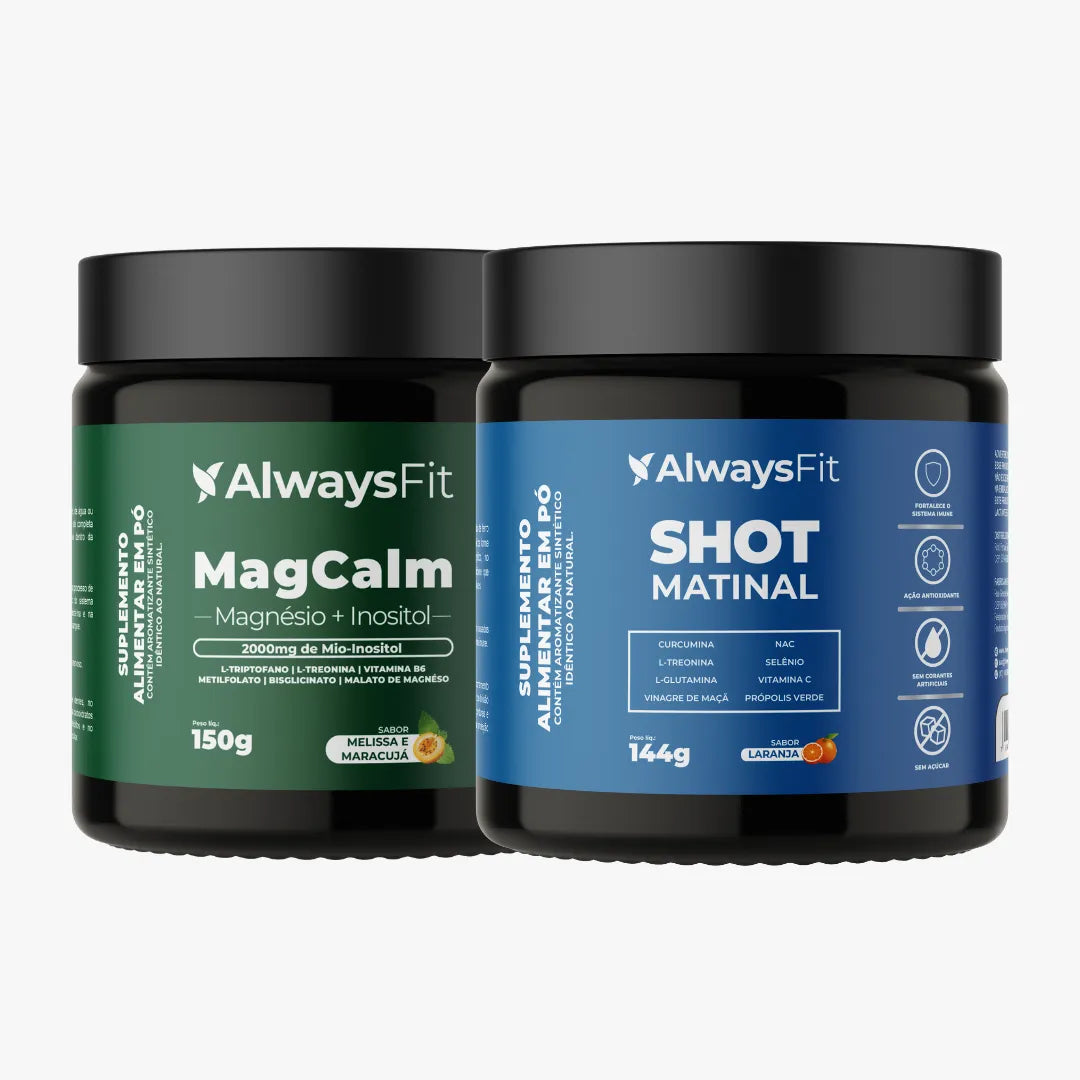 Kit Equilíbrio Noite e Dia Always Fit (Shot Matinal e MagCalm)